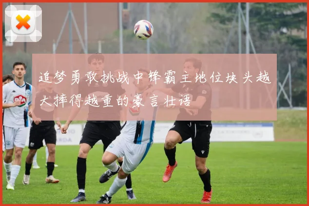 追梦勇敢挑战中锋霸主地位块头越大摔得越重的豪言壮语